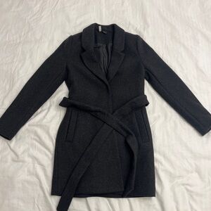 Elegant Dark Grey Women's Coat
